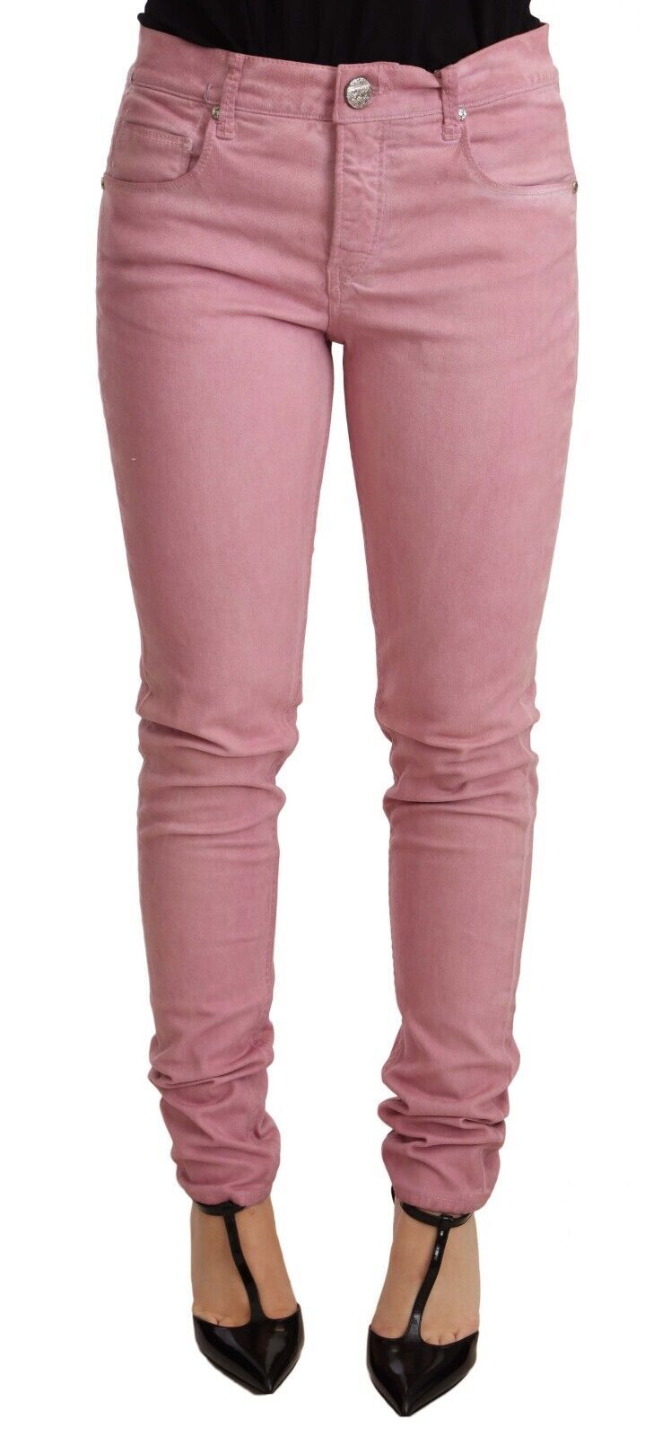 Acht Elegante Slim Fit Jeans in Pink
