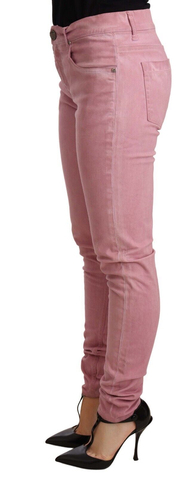 Acht Elegante Slim Fit Jeans in Pink