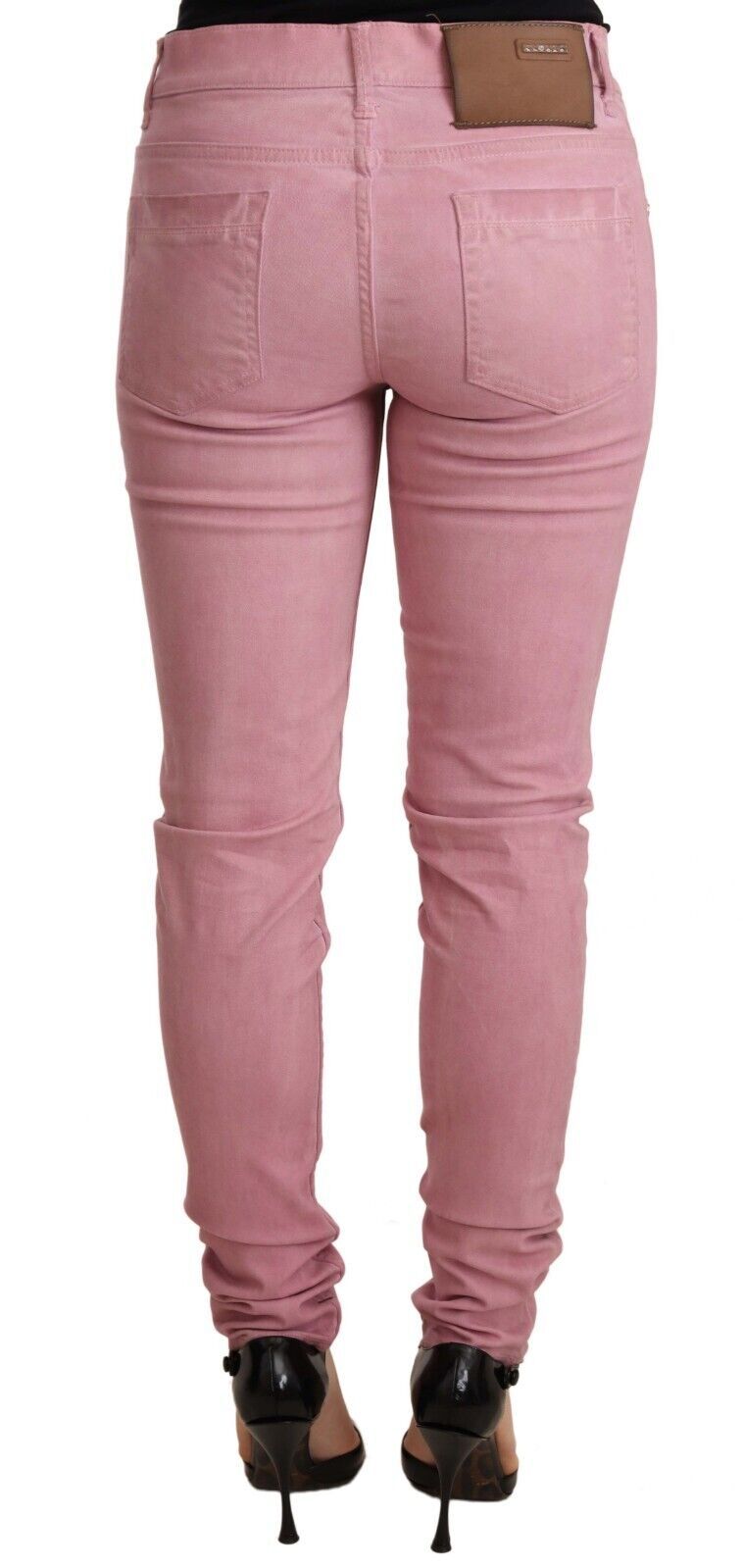 Acht Elegante Slim Fit Jeans in Pink