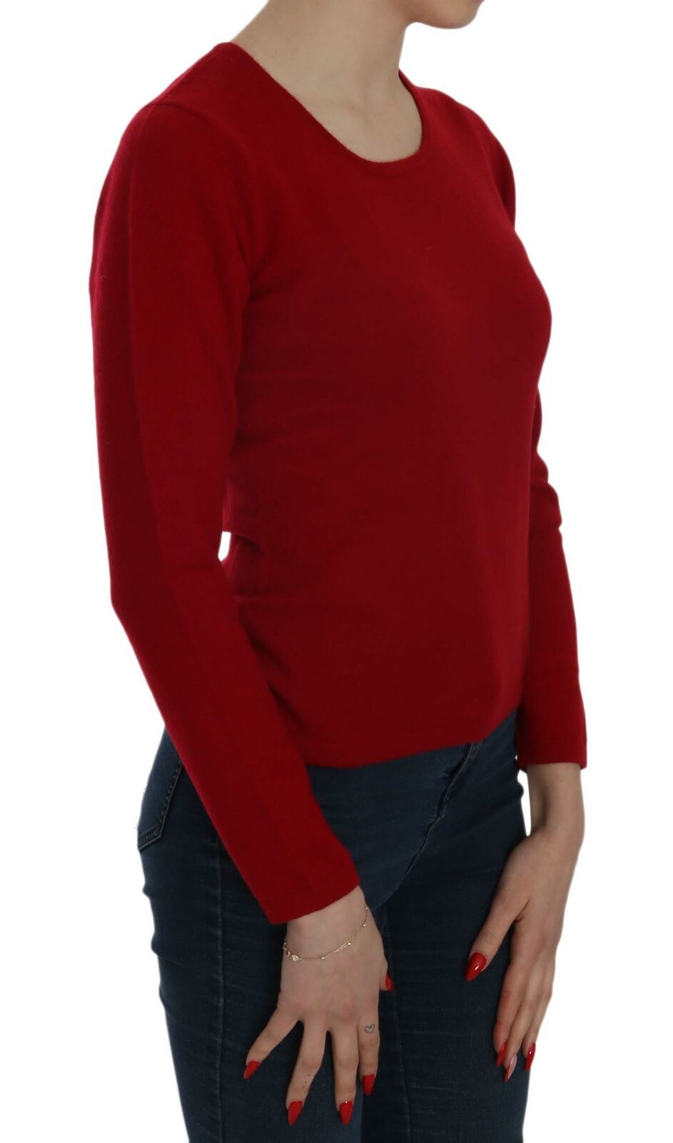 MILA SCHÖN Elegante rote Kaschmir-Pulloverbluse