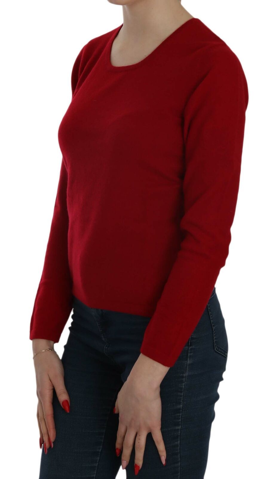 MILA SCHÖN Elegante rote Kaschmir-Pulloverbluse