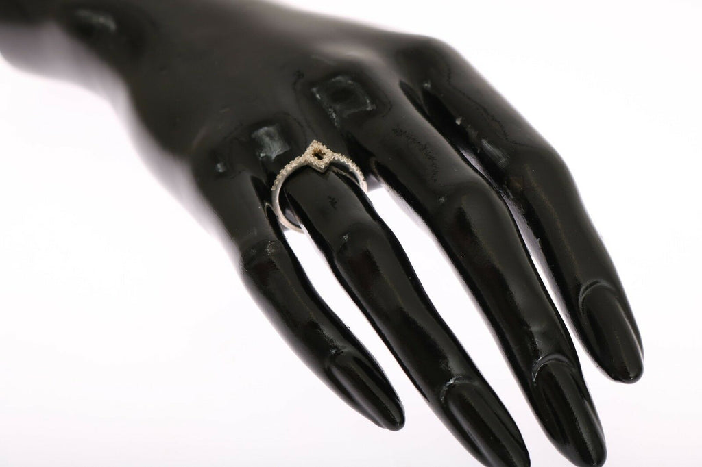 Bague élégante Nialaya en argent sertie de cristaux CZ