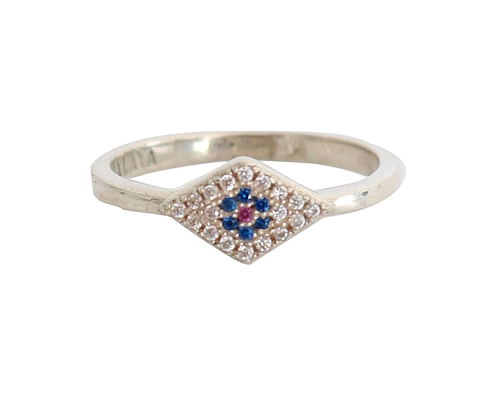 Nialaya Eleganter Silberring mit Zirkonia-Kristallen