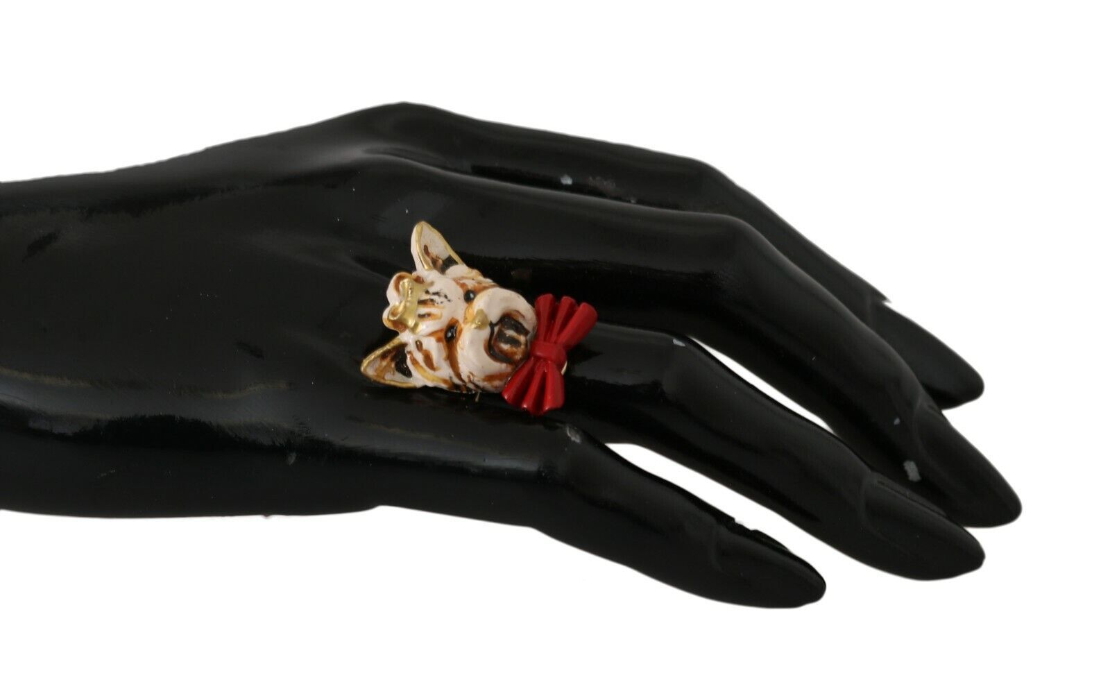 Dolce &amp; Gabbana – Eleganter, goldfarbener Ring im Hunde-Stil