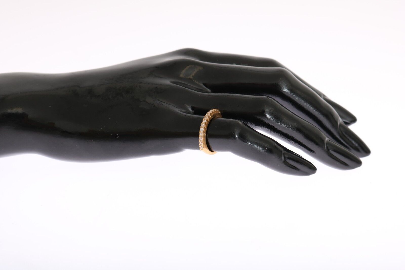 Nialaya Glänzender vergoldeter Ring mit CZ-Kristallen