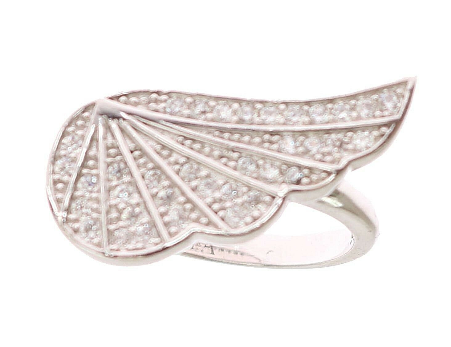 Nialaya Eleganter Sterlingsilber-Ring mit Zirkonia-Kristallen