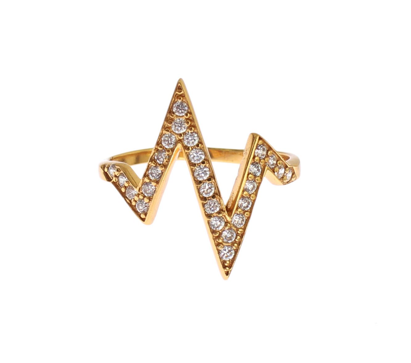 Nialaya – Glamouröser Ring aus vergoldetem Sterlingsilber