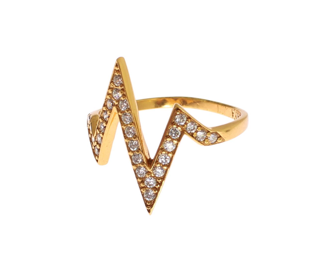 Nialaya – Glamouröser Ring aus vergoldetem Sterlingsilber