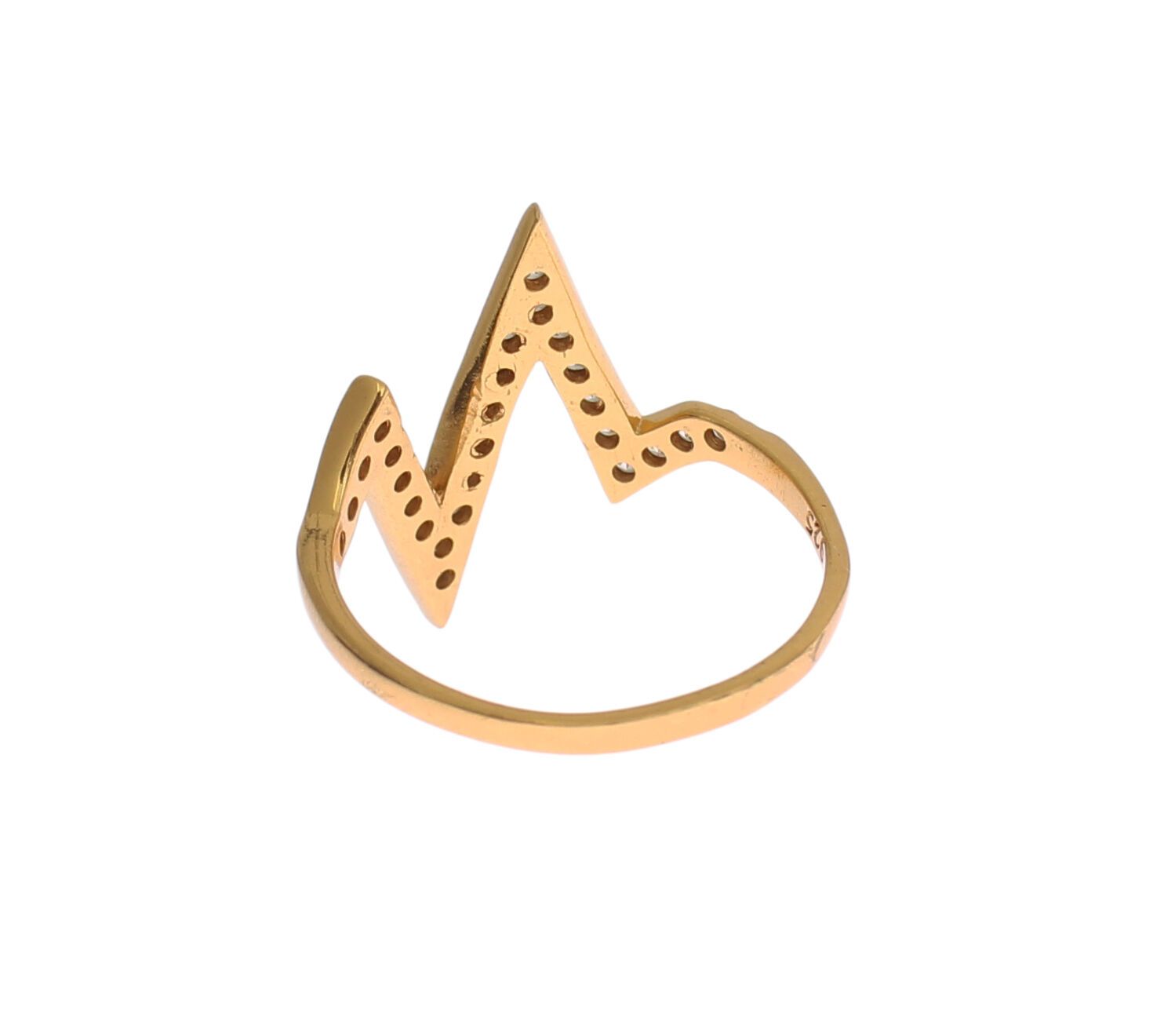 Nialaya – Glamouröser Ring aus vergoldetem Sterlingsilber