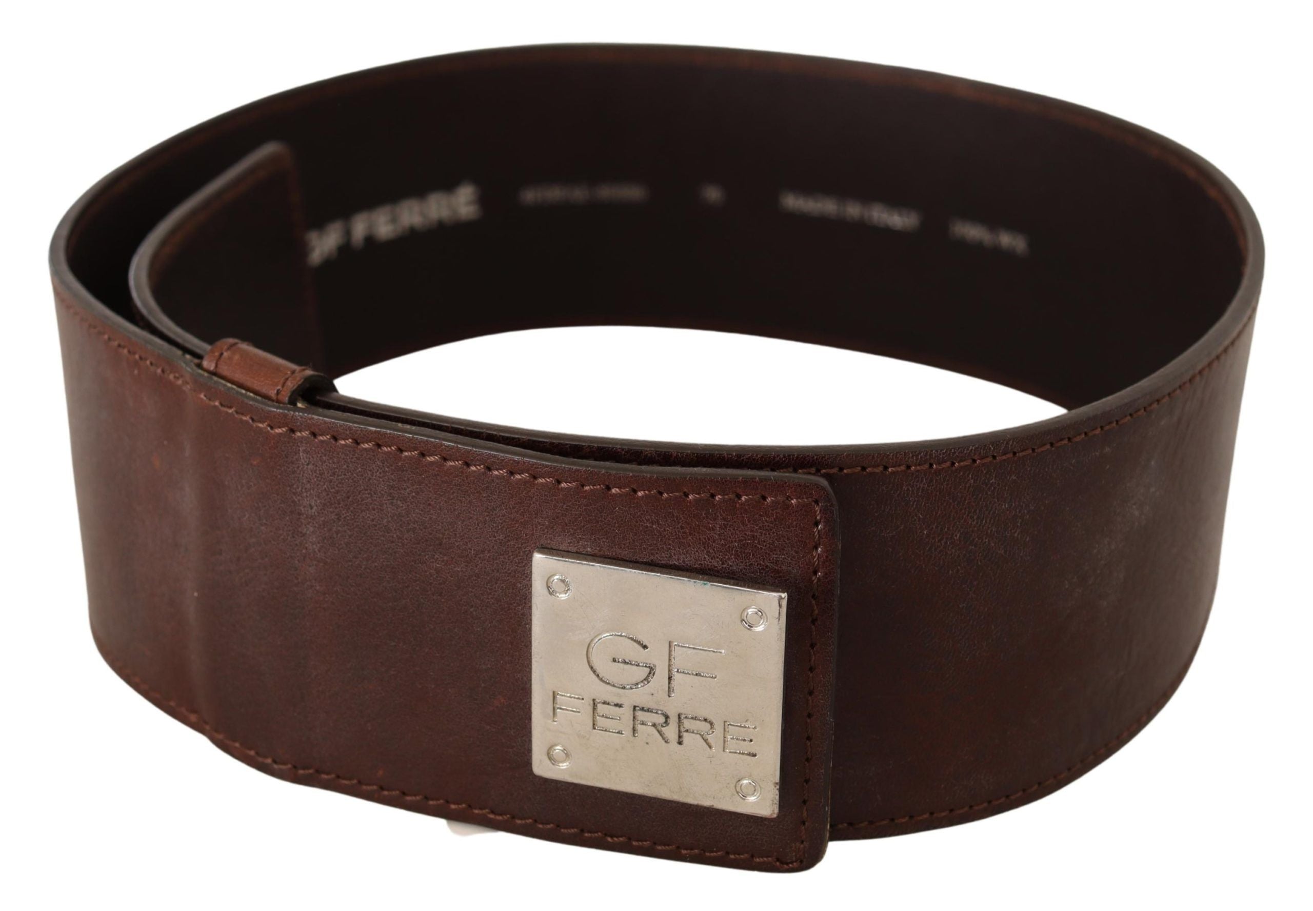 Ceinture élégante en cuir noir pour costume national