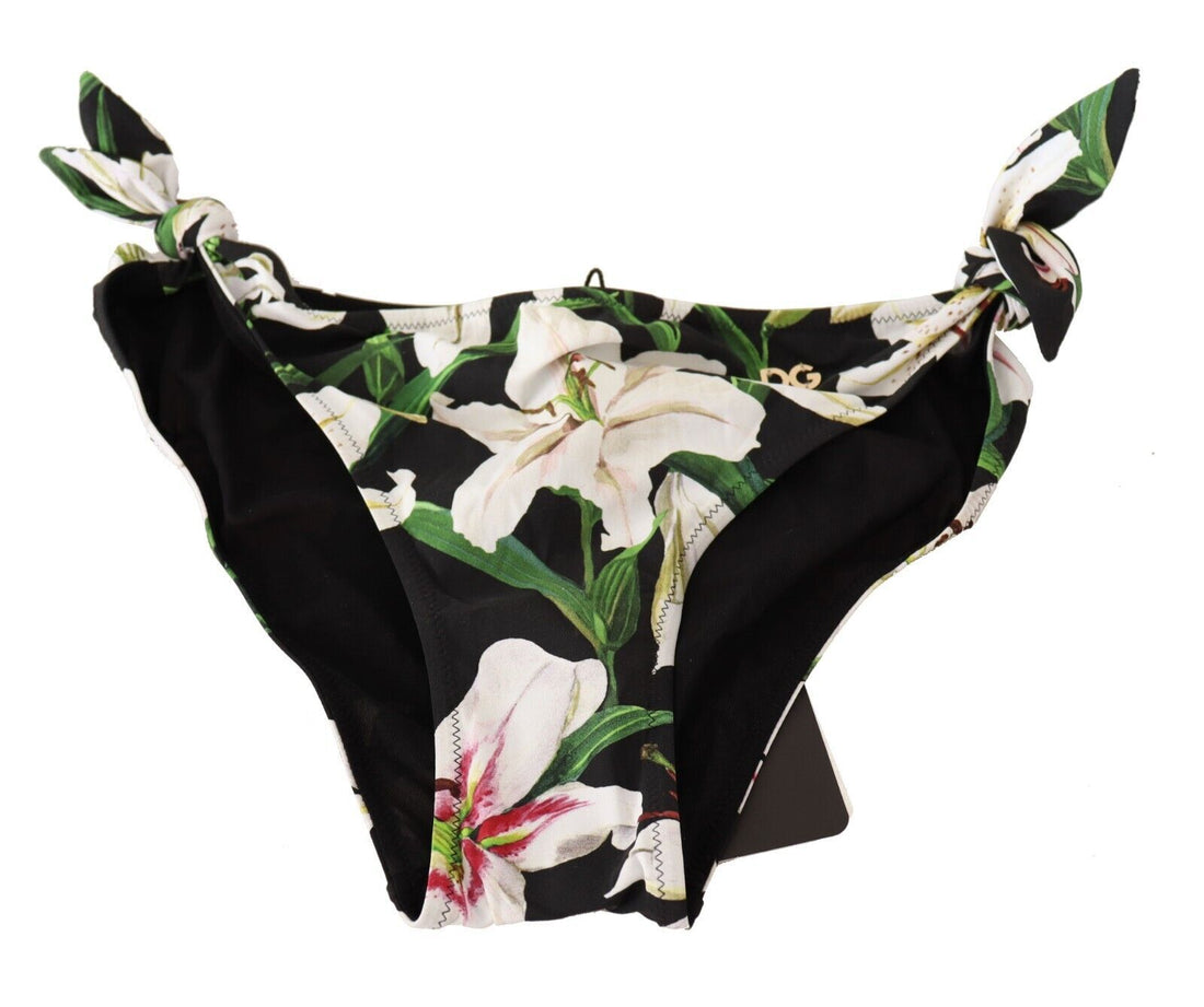 Dolce &amp; Gabbana Elegantes Bikinihöschen mit Lilien-Print