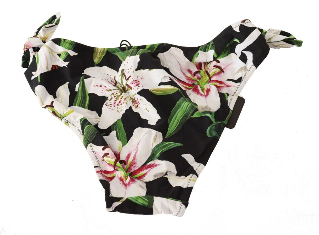 Dolce &amp; Gabbana Elegantes Bikinihöschen mit Lilien-Print