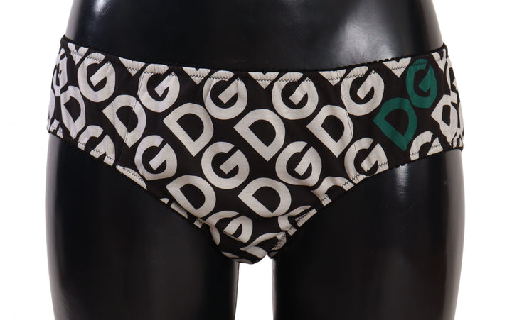 Dolce &amp; Gabbana – Schicke Hose mit DG-Logo-Print in Schwarz und Weiß