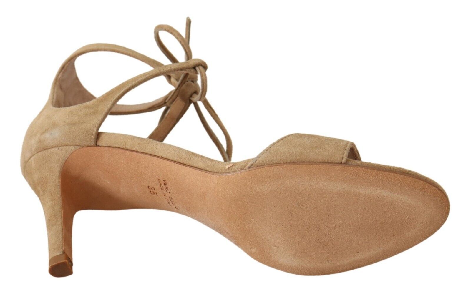 Maria Christina Elegante beige Wildleder-Pumps mit Knöchelriemen