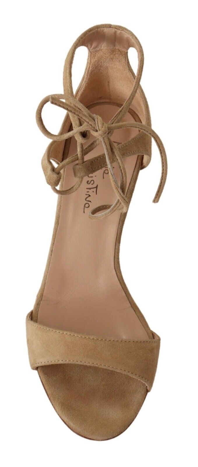 Maria Christina Elegante beige Wildleder-Pumps mit Knöchelriemen