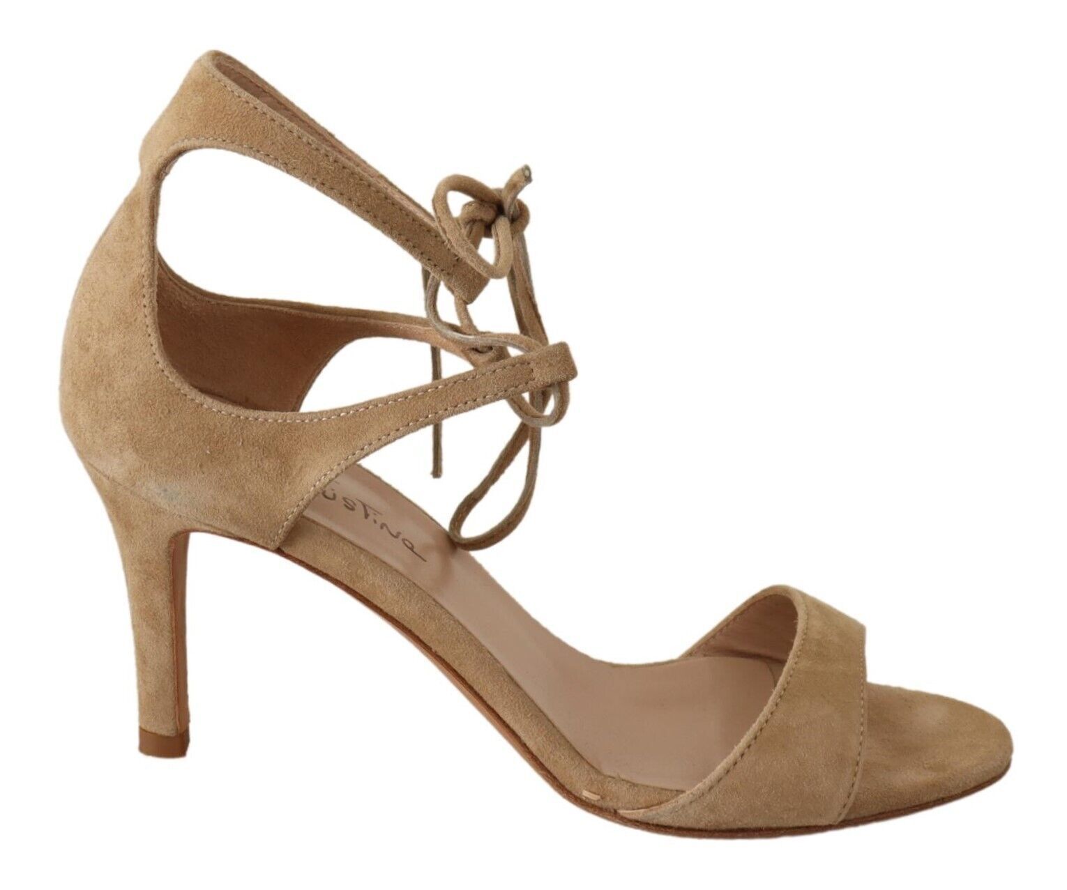 Maria Christina Elegante beige Wildleder-Pumps mit Knöchelriemen