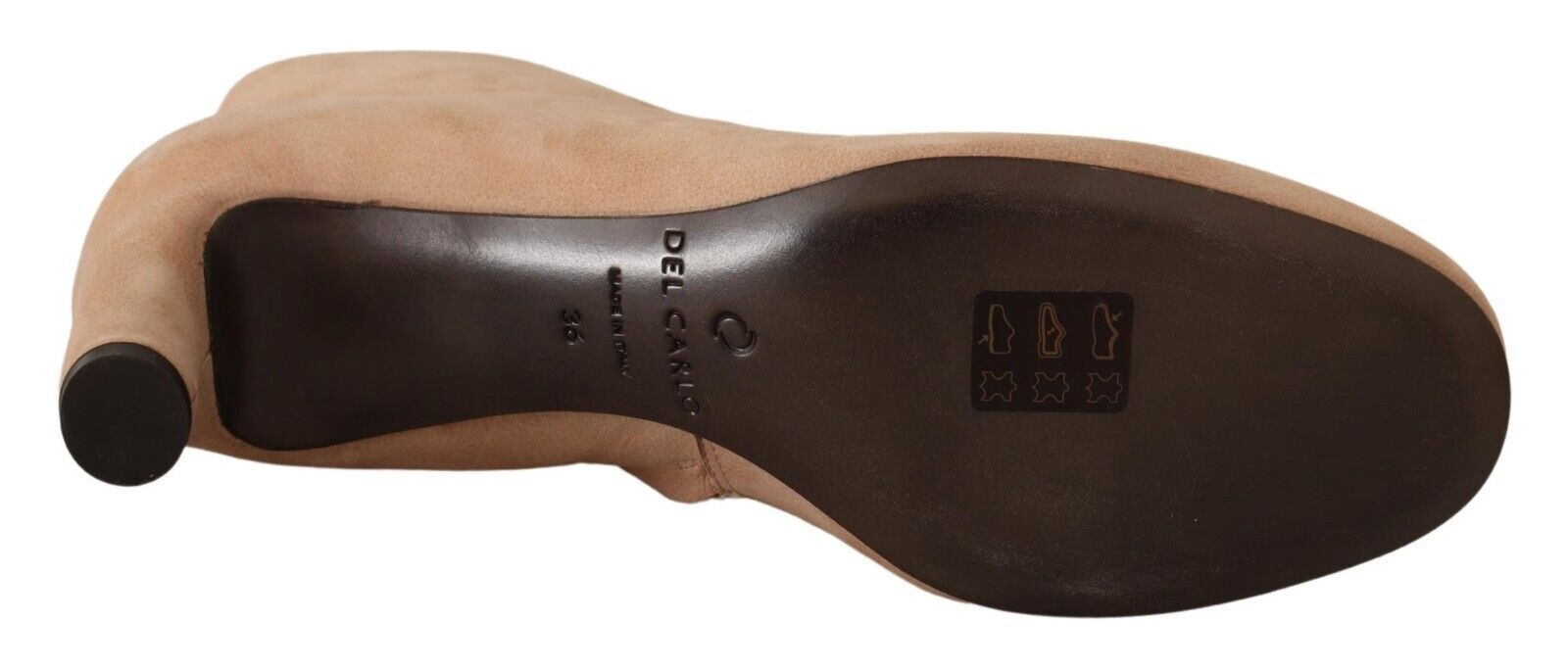 DEL CARLO Elegante beige Lederstiefel