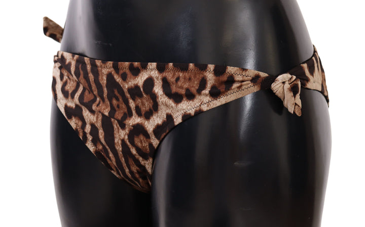 Dolce &amp; Gabbana Elegantes Bikinihöschen mit Leopardenmuster