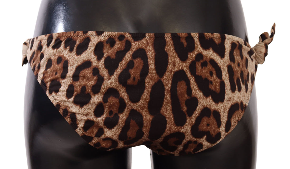 Dolce &amp; Gabbana Elegantes Bikinihöschen mit Leopardenmuster