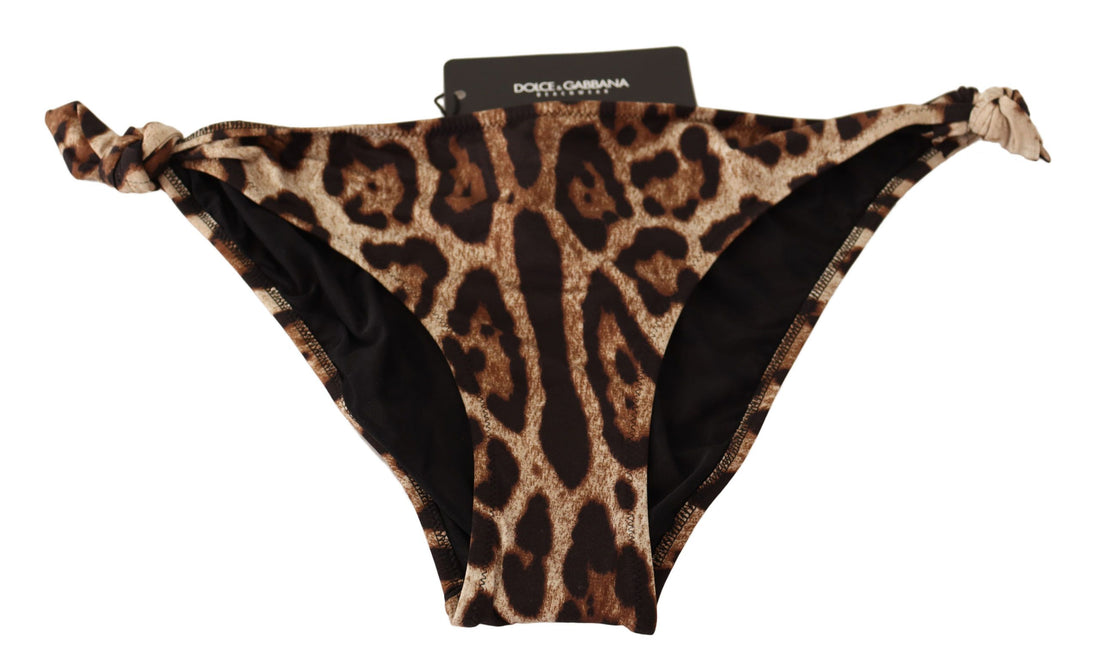 Dolce &amp; Gabbana Elegantes Bikinihöschen mit Leopardenmuster