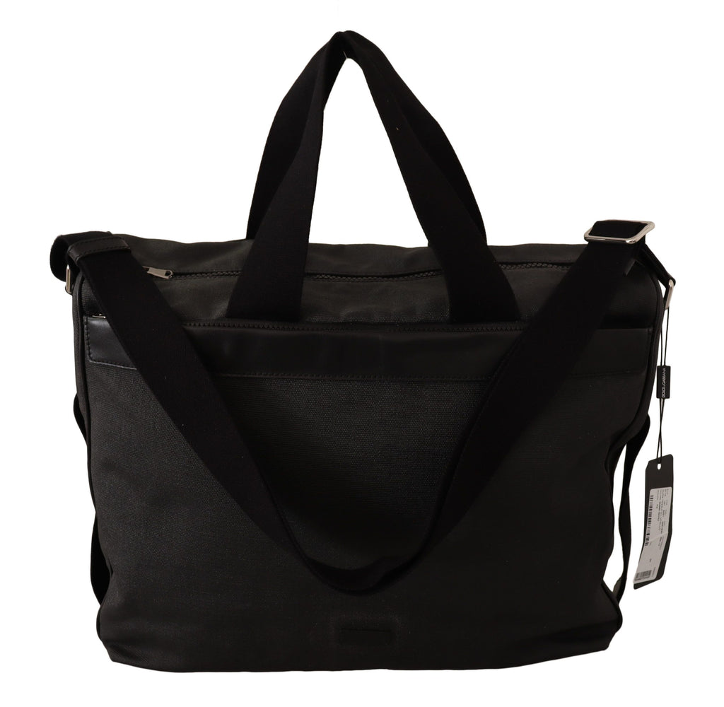 Sac messager élégant en denim et cuir pour homme Dolce &amp; Gabbana