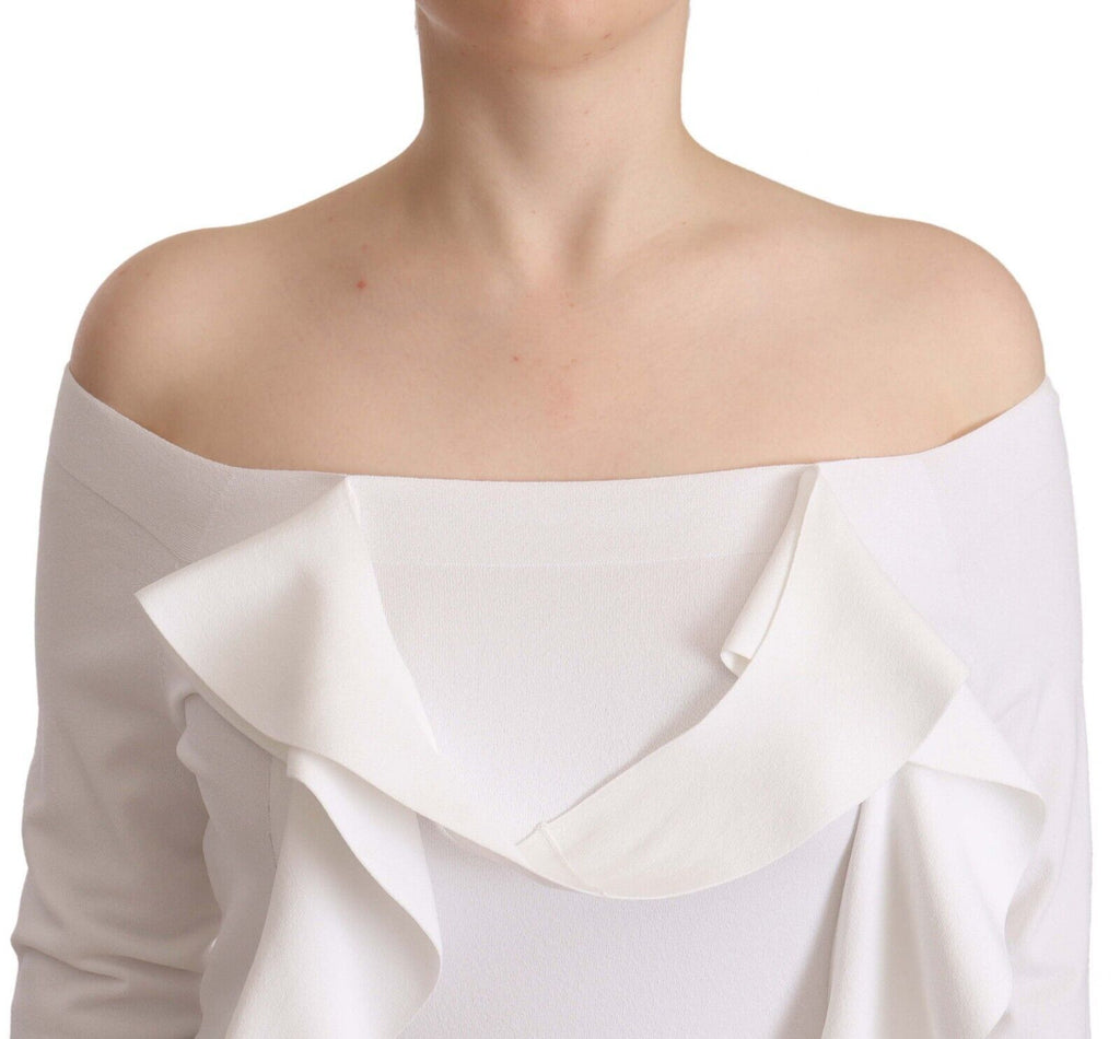 EXTERIOR Schicke Off-Shoulder Langarmbluse