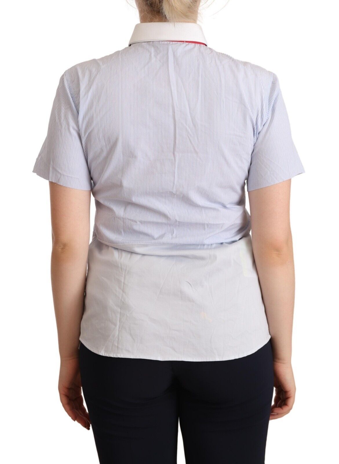 AGLINI Schickes hellblaues Poloshirt aus polierter Baumwolle