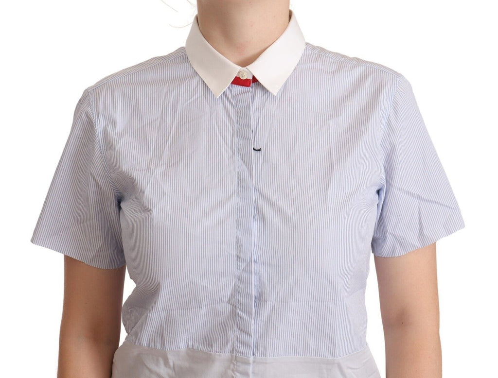 AGLINI Schickes hellblaues Poloshirt aus polierter Baumwolle