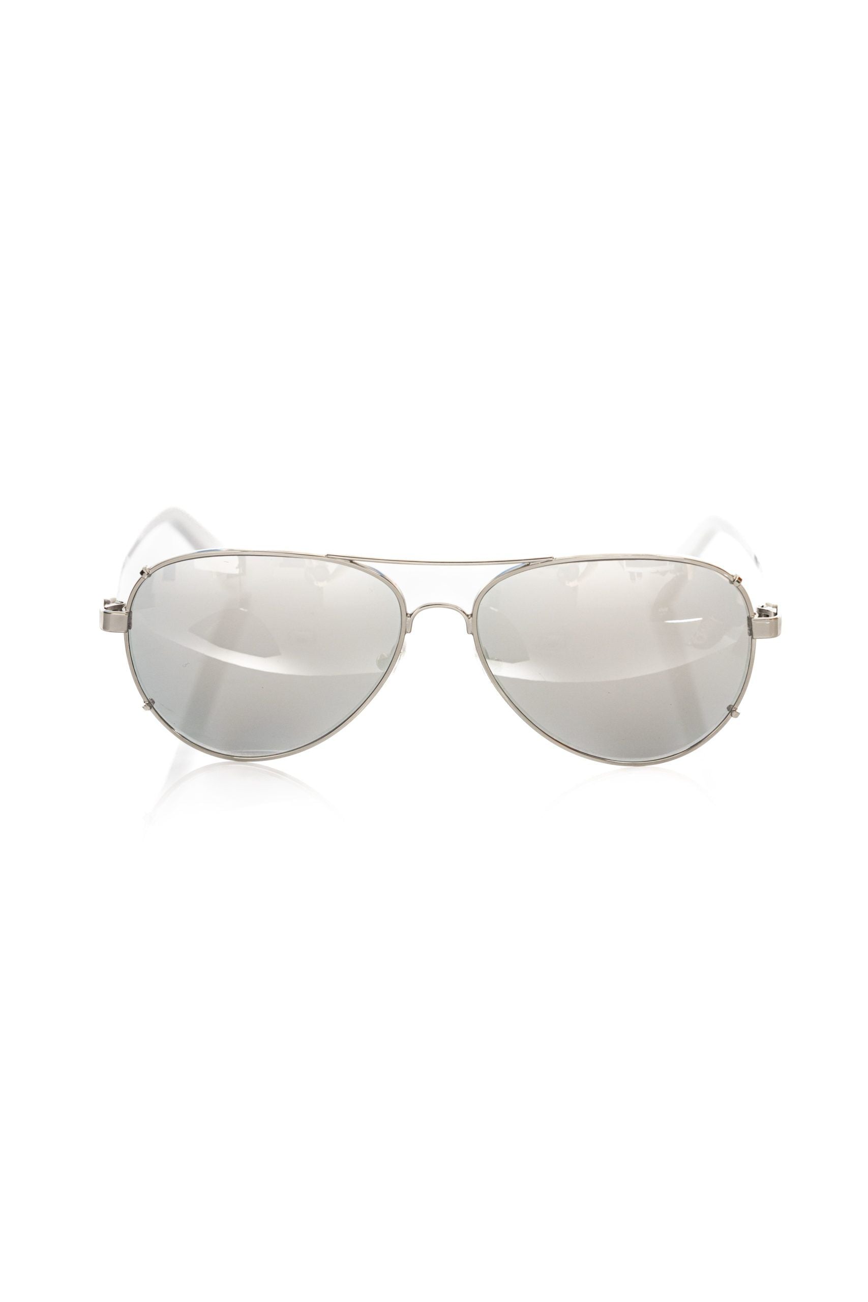 Frankie Morello Silber Metallic Herren Sonnenbrille