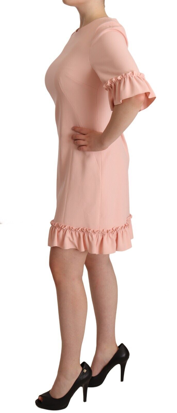 Robe fourreau à manches volantées Dolce &amp; Gabbana en rose