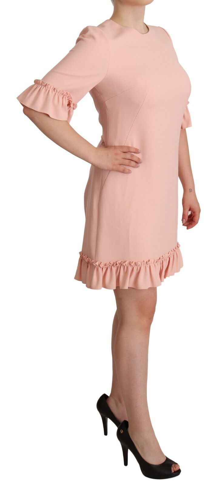 Robe fourreau à manches volantées Dolce &amp; Gabbana en rose