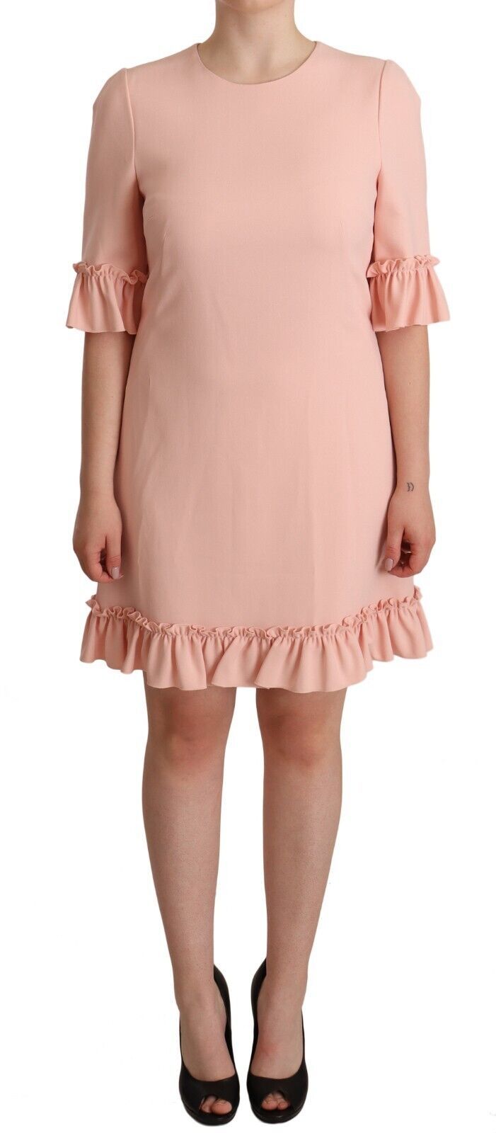 Robe fourreau à manches volantées Dolce &amp; Gabbana en rose