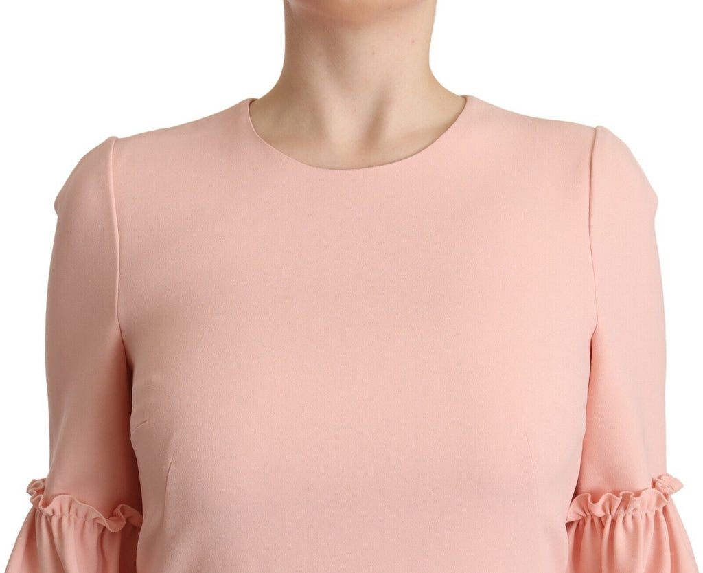Robe fourreau à manches volantées Dolce &amp; Gabbana en rose
