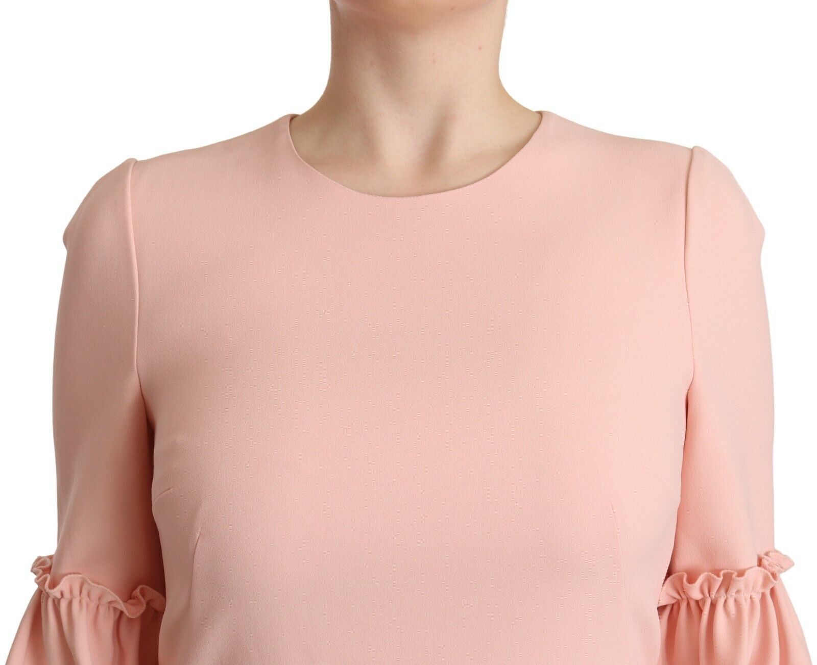 Robe fourreau à manches volantées Dolce &amp; Gabbana en rose