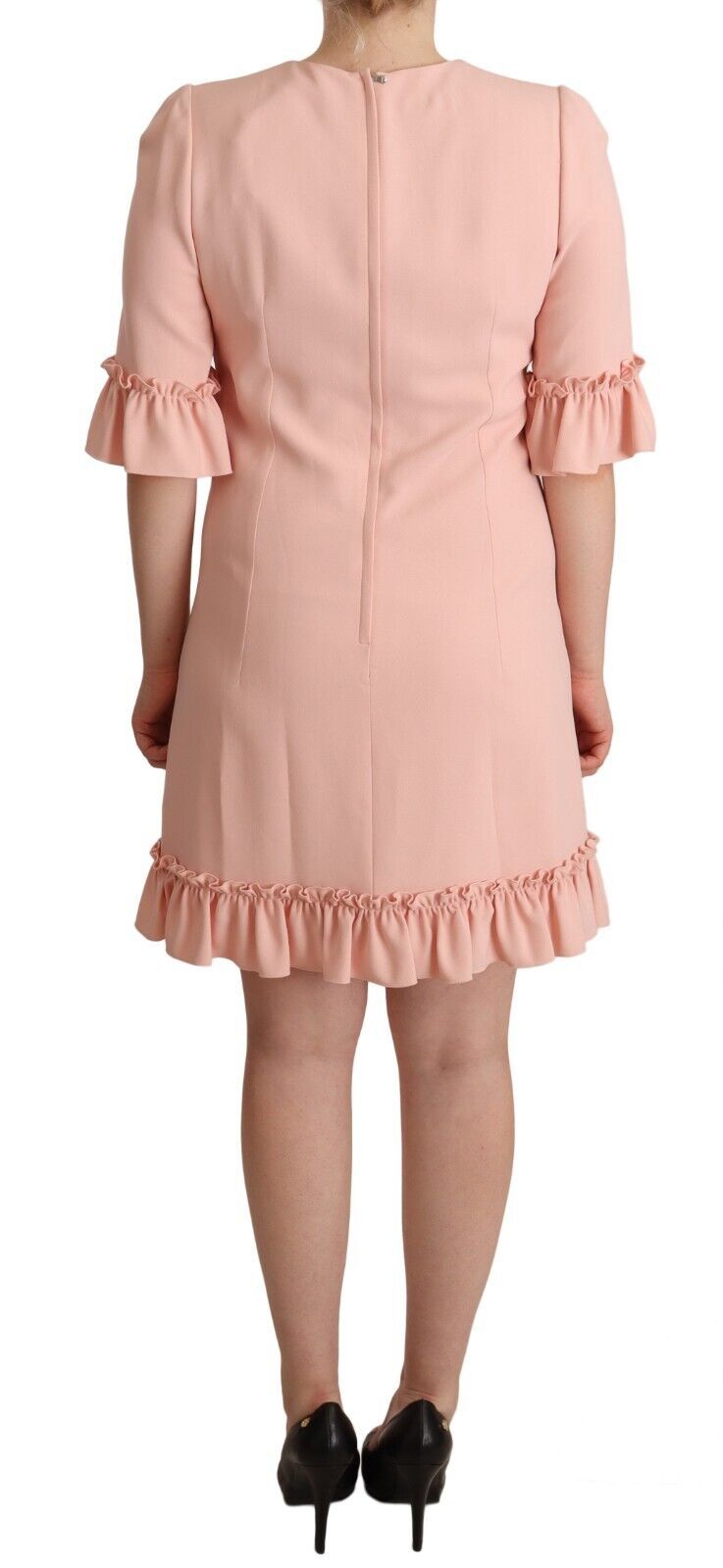 Robe fourreau à manches volantées Dolce &amp; Gabbana en rose