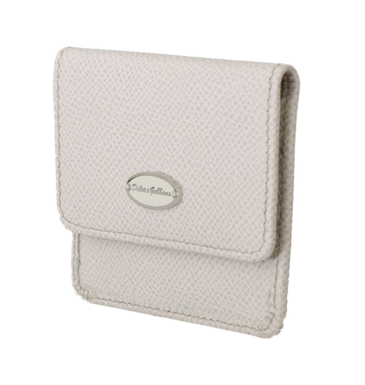 Portefeuille étui à préservatifs en cuir blanc Dolce &amp; Gabbana Chic