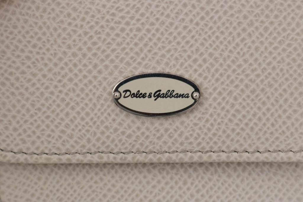 Dolce &amp; Gabbana Chic Kondometui-Geldbörse aus weißem Leder