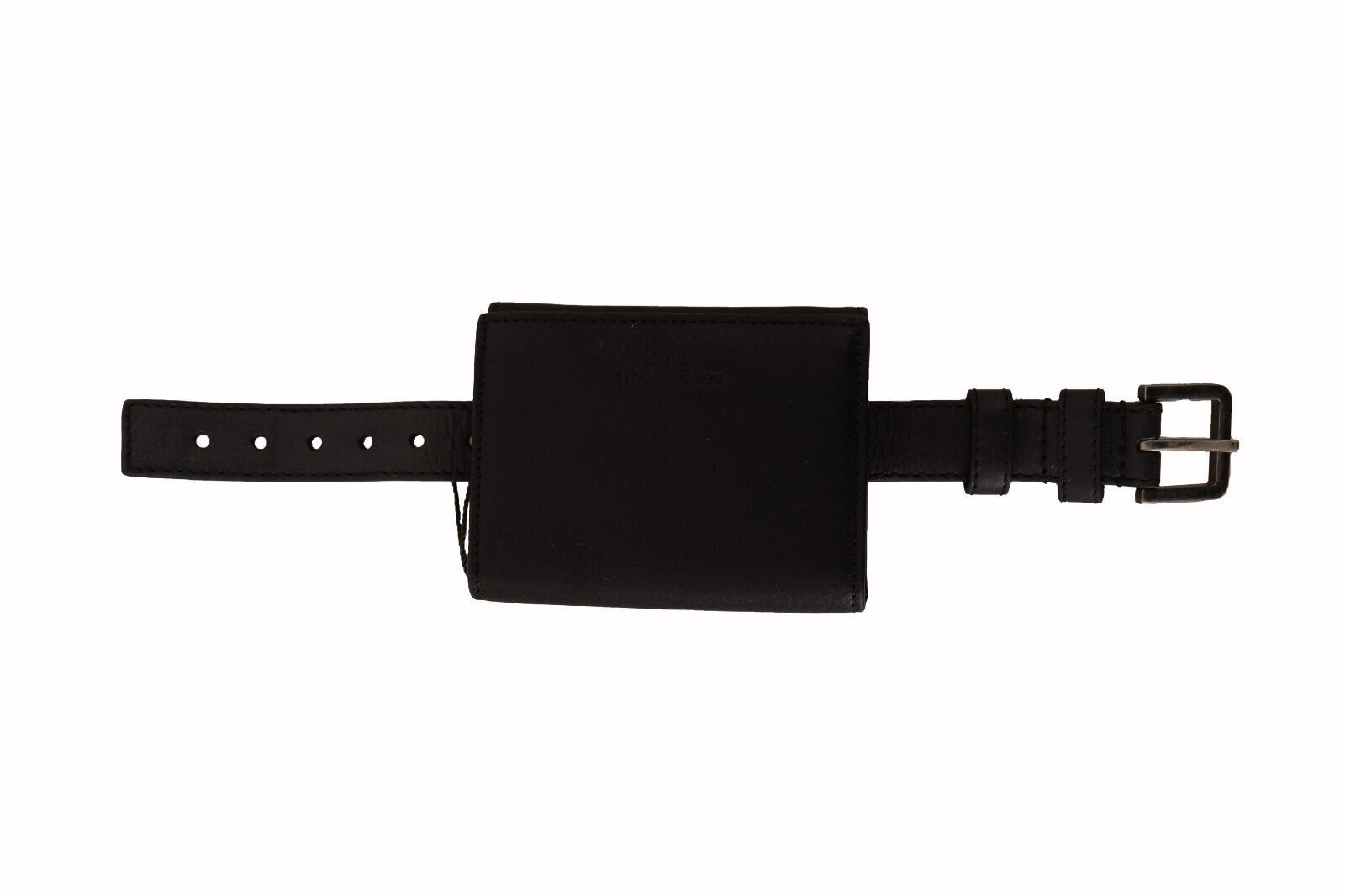 Dolce &amp; Gabbana Élégant trousse multi-poches en cuir noir