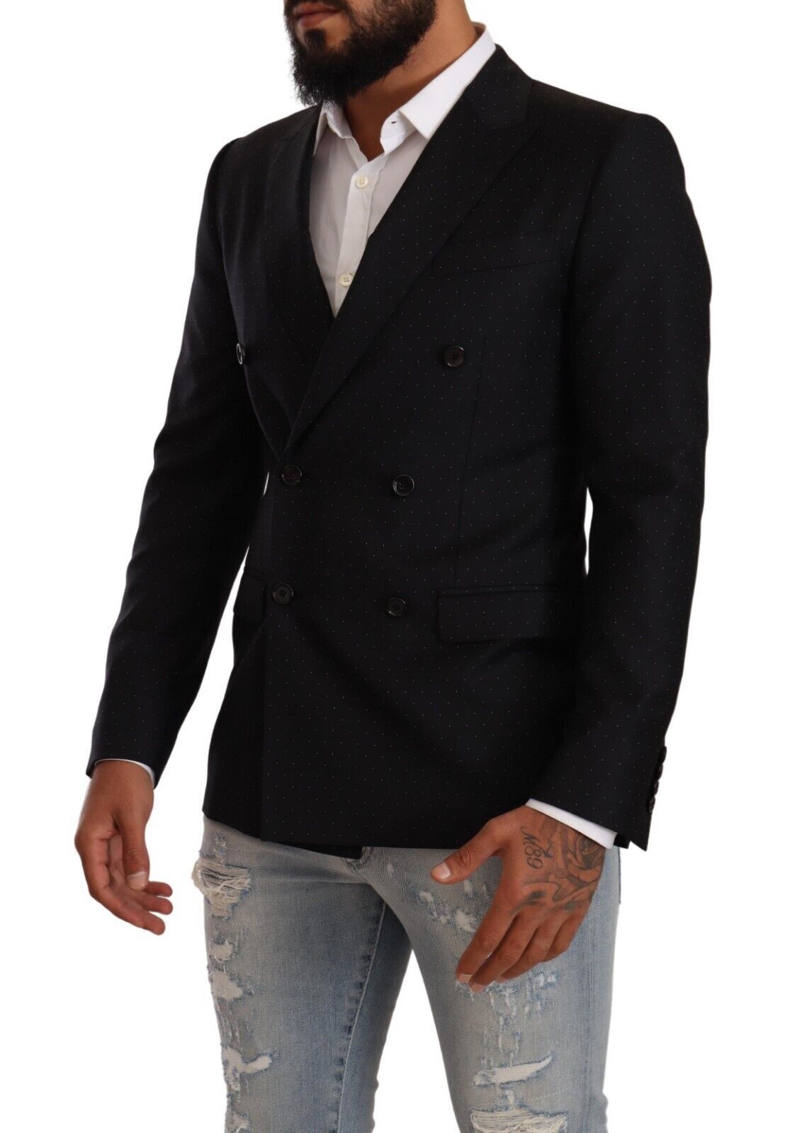 Dolce &amp; Gabbana – Eleganter, schwarz gepunkteter Blazer