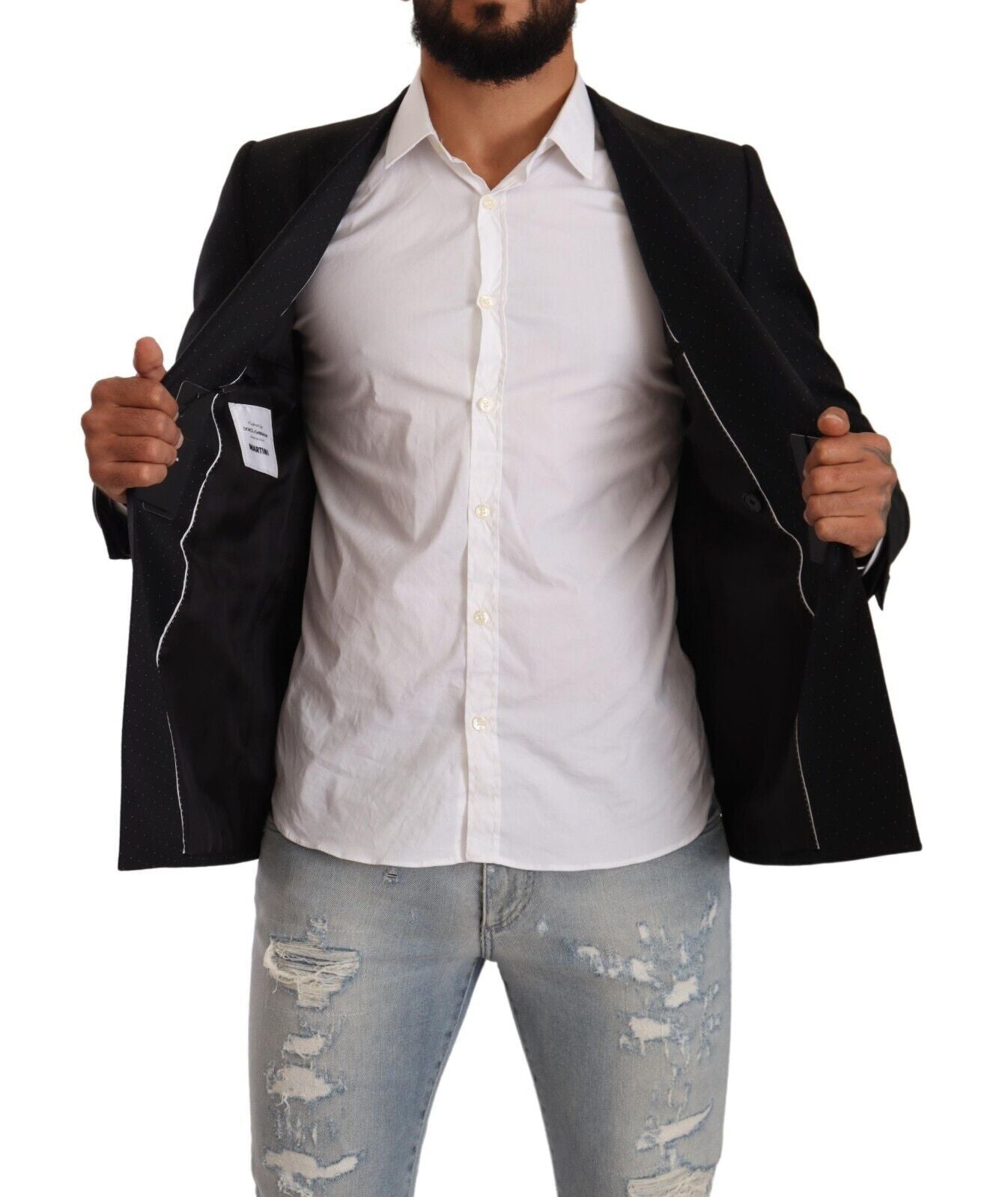 Dolce &amp; Gabbana – Eleganter, schwarz gepunkteter Blazer