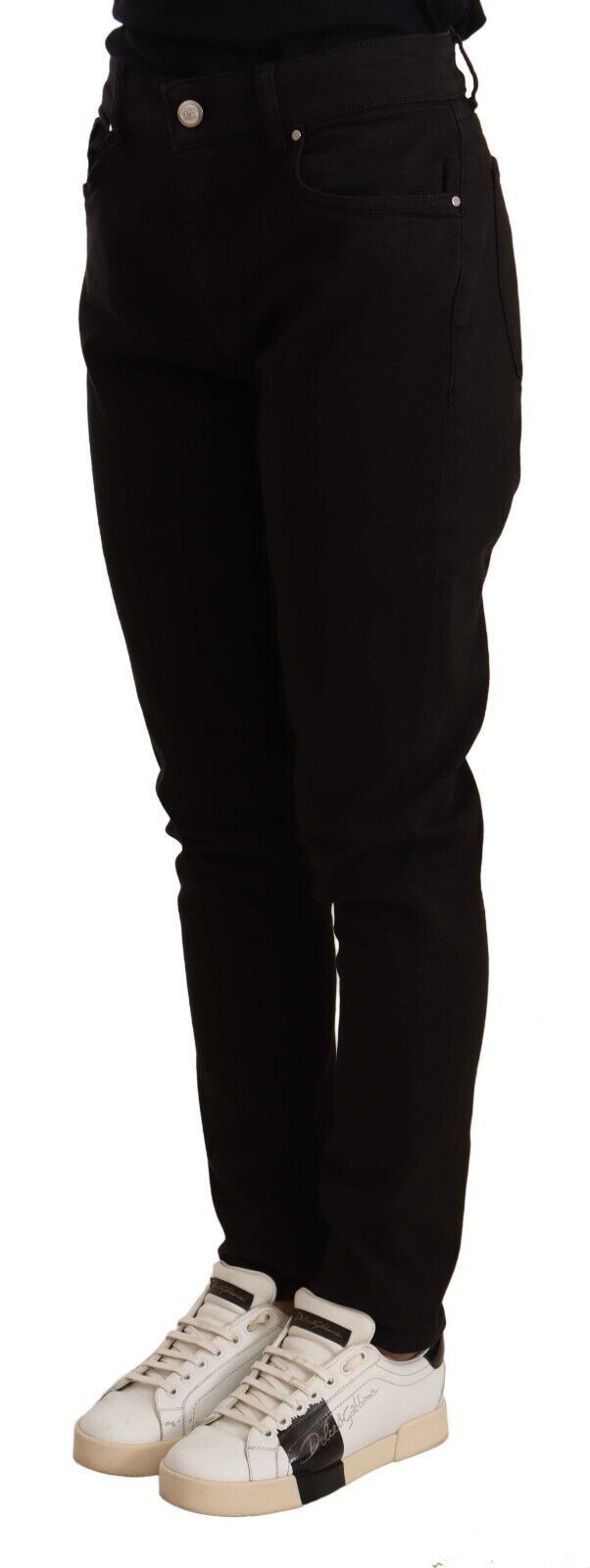 Dolce &amp; Gabbana Elegante Slim-Fit-Skinny-Jeans in Schwarz