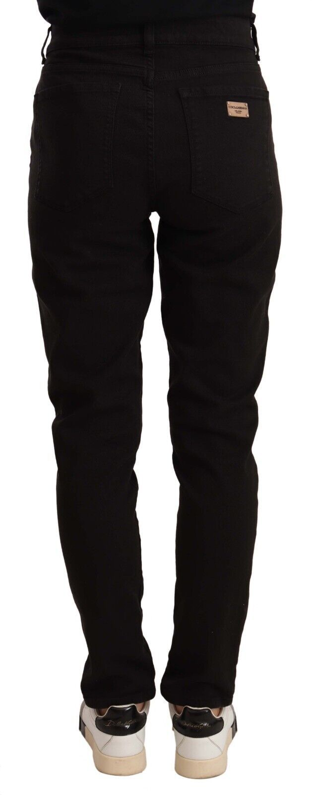 Dolce &amp; Gabbana Elegante Slim-Fit-Skinny-Jeans in Schwarz