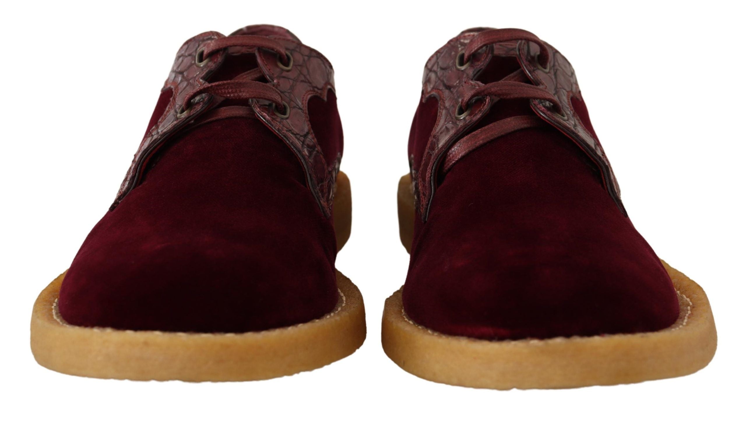 Chaussures habillées élégantes en velours et cuir exotique Dolce &amp; Gabbana