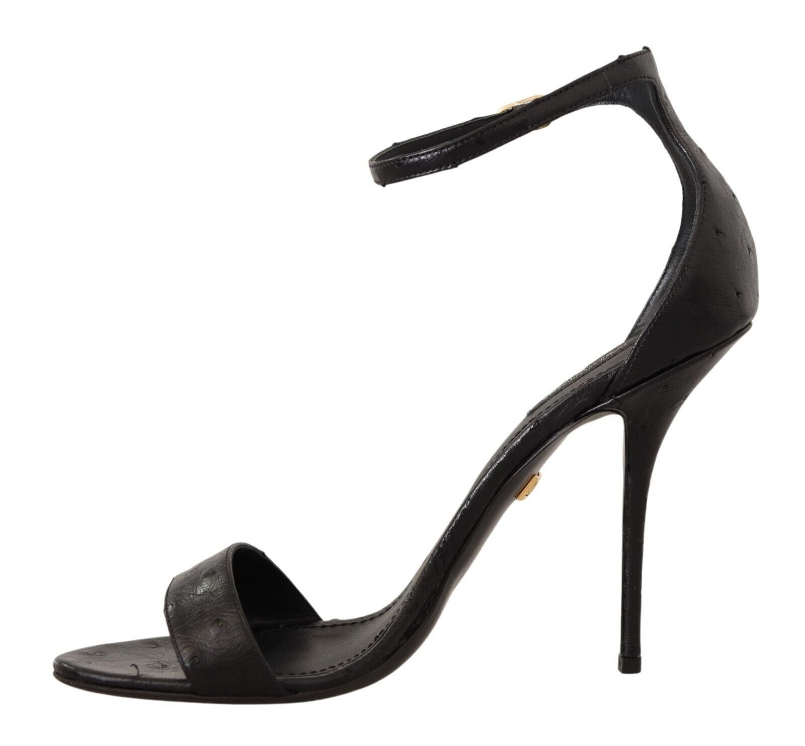 Dolce &amp; Gabbana - Escarpins élégants à bride cheville en cuir d'autruche