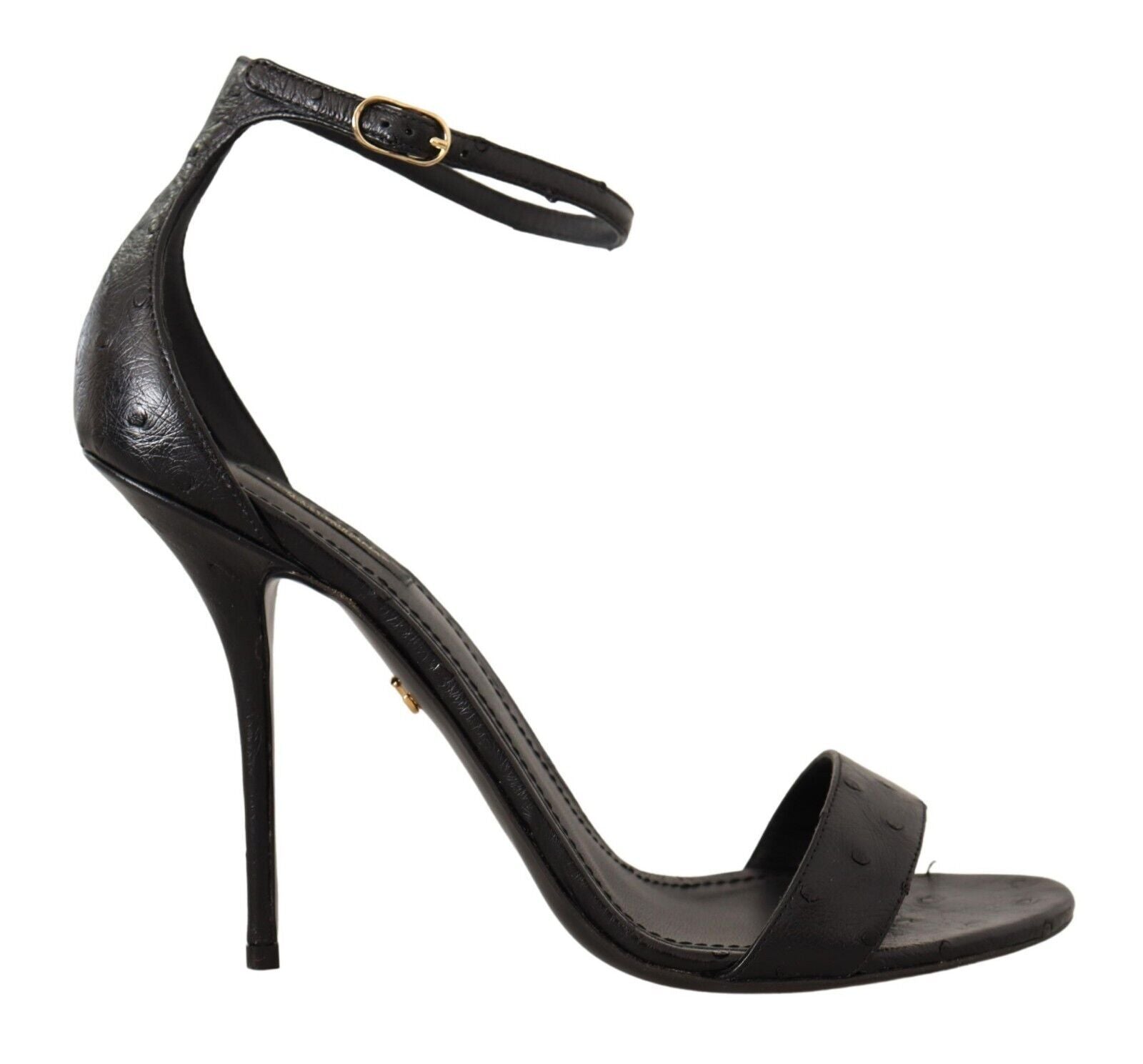 Dolce &amp; Gabbana - Escarpins élégants à bride cheville en cuir d'autruche
