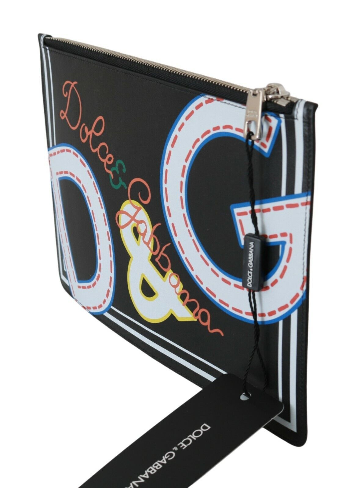 Portefeuille élégant en cuir noir Dolce &amp; Gabbana