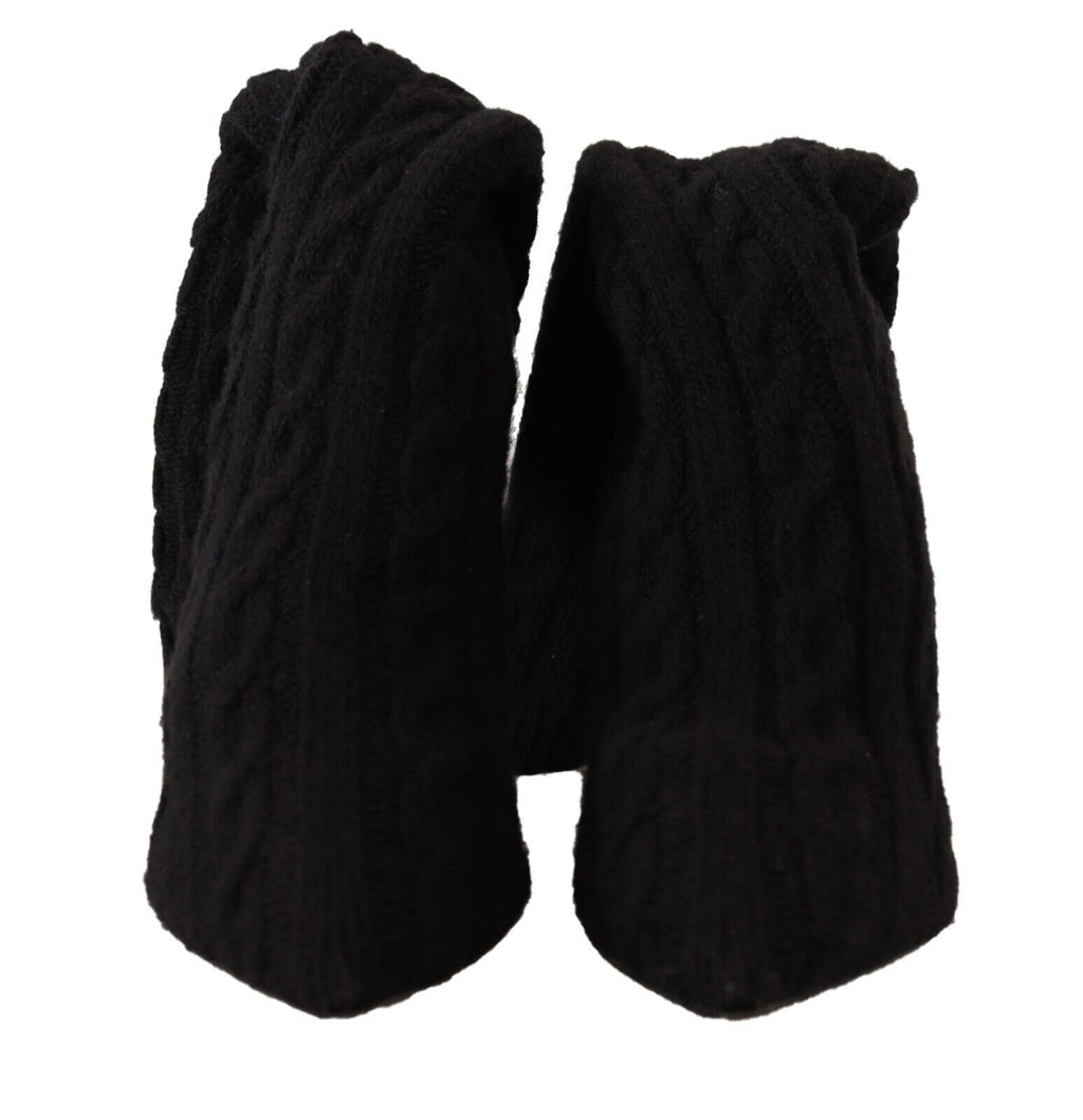 Dolce &amp; Gabbana – Elegante Stretch-Sockenstiefel in Schwarz