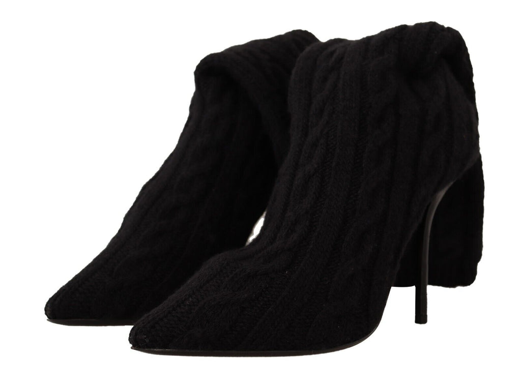 Dolce &amp; Gabbana – Elegante Stretch-Sockenstiefel in Schwarz