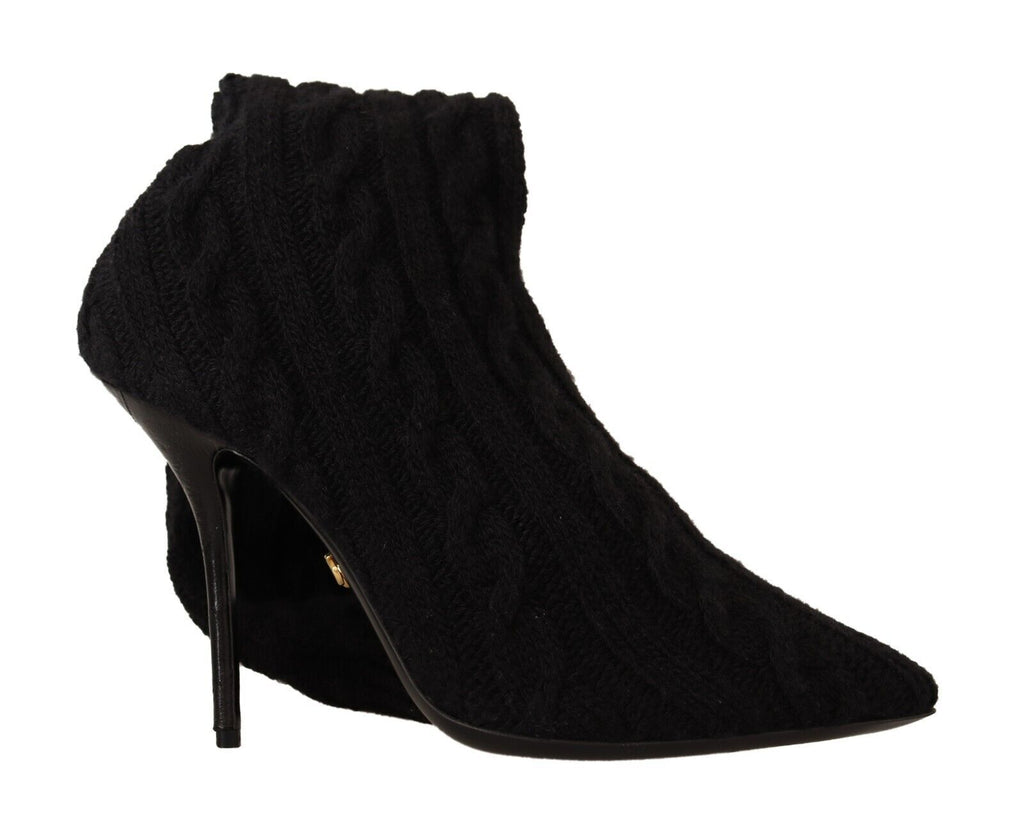 Dolce &amp; Gabbana – Elegante Stretch-Sockenstiefel in Schwarz