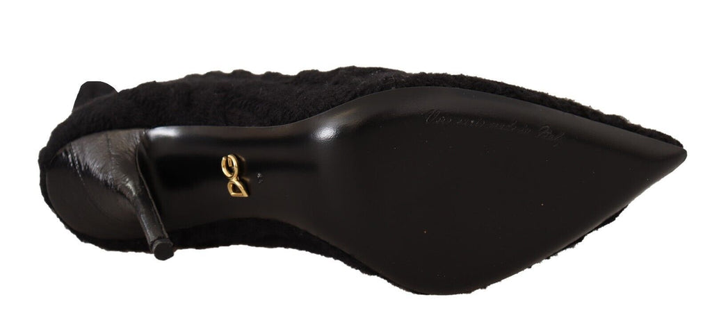 Dolce &amp; Gabbana – Elegante Stretch-Sockenstiefel in Schwarz